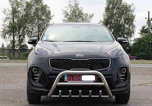 Кенгурятник WT003 (нерж) Kia Sportage (2015-...)