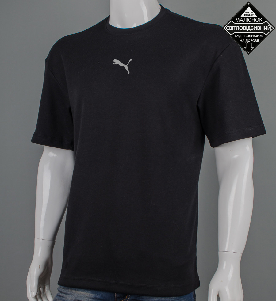 Футболка оверсайз Puma revlective 3513м (Уп.4шт M-XXL), Чорний