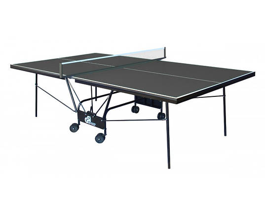 Тенісний стіл GSI Sport Compact Strong Gf-5 Настільний теніс для приміщень, офісу складаний Графіт, фото 2