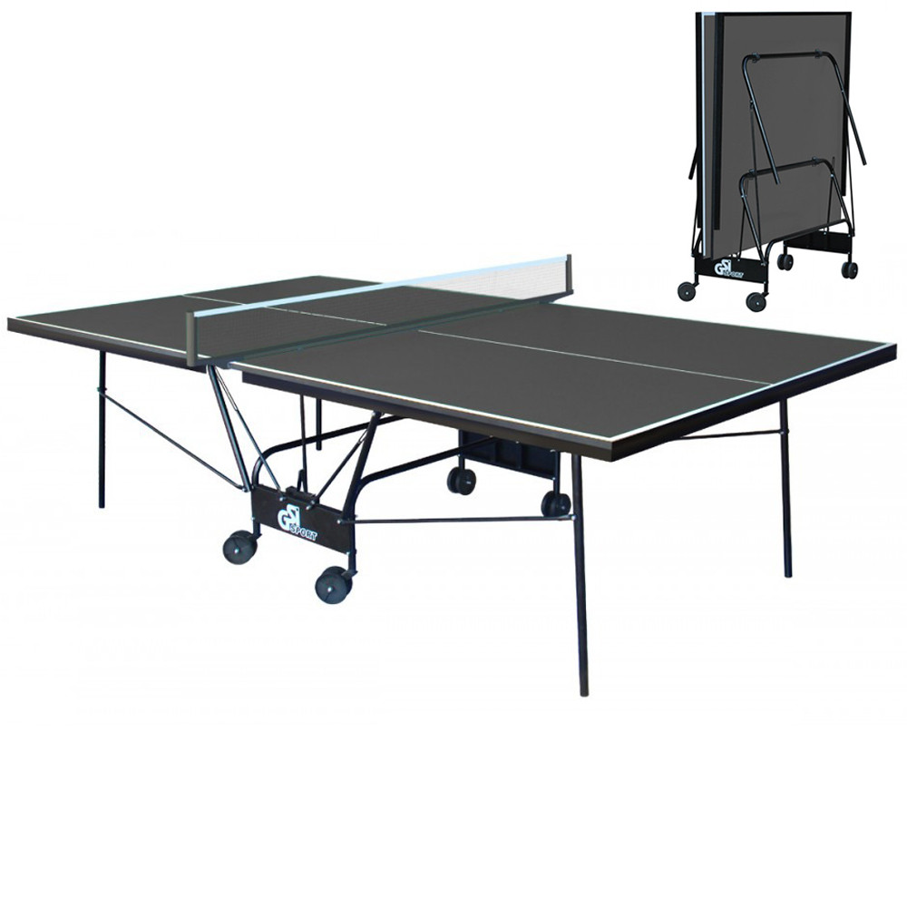 Тенісний стіл GSI Sport Compact Strong Gf-5 Настільний теніс для приміщень, офісу складаний Графіт