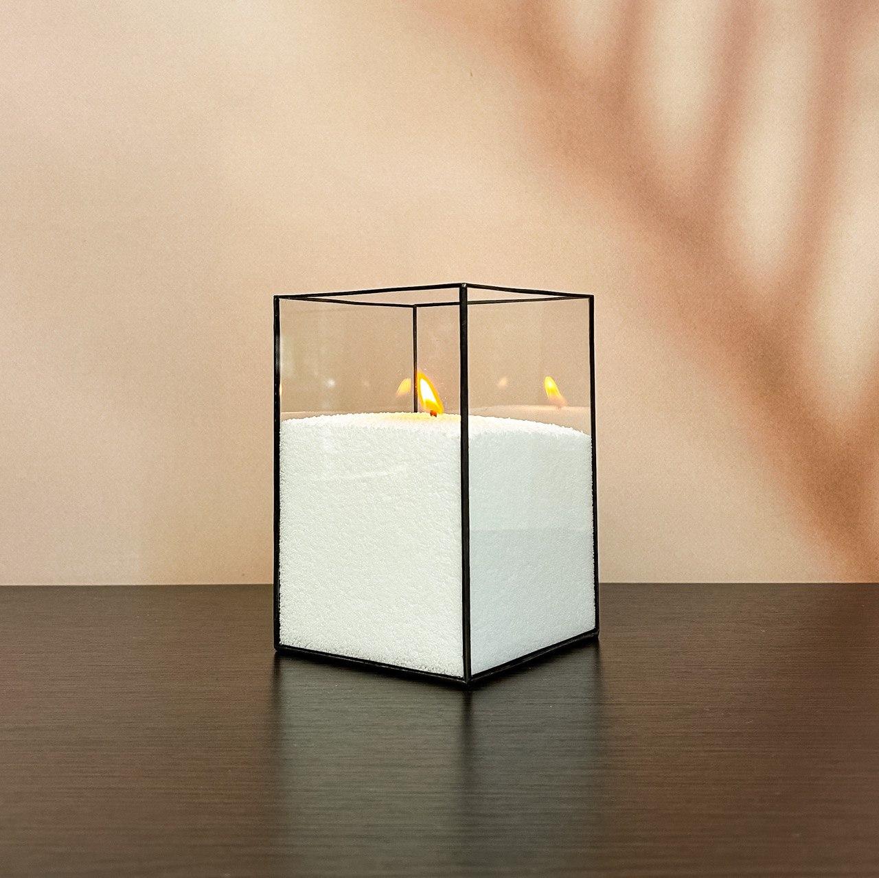 Насипна свічка біла, 15*10 см, з пальмового воску, фото 1