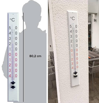 Термометр TFA 12.2015 | Металевий корпус, без ртуті | Висока точність виміру внутрішньої та зовнішньої температури повітря, фото 1