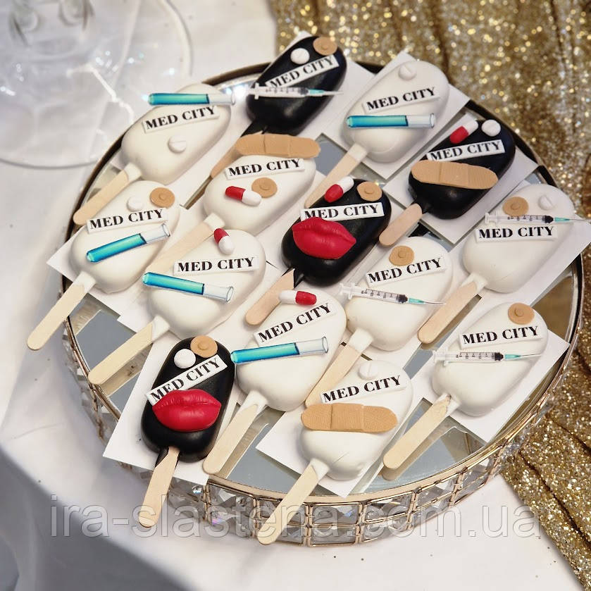 Корпоративний кенді бар, солодощі з логотипом, торт з логотипом, капкейк з логотипом, фото 1