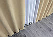Комплект (2шт. 1,5х2,8м.) штор на люверсах з тканини мікровелюр Petek. Колір бежевий. Код 1491ш 37-0215, фото 10