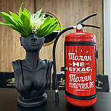 Вогнегасник бар Пункт Обігріву, червоний, подарунок військовому, подарунок до дня захисника України, фото 6