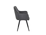 М'який стілець крісло K18-FX (сірий темний/чорний), фото 2