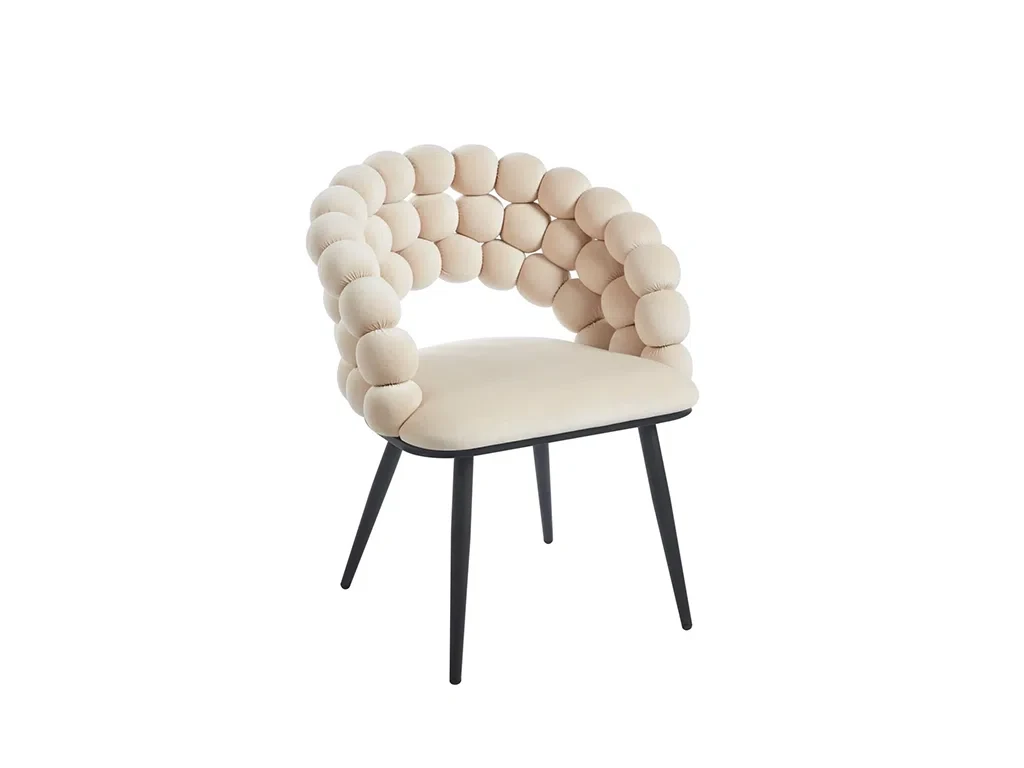 М'який стілець крісло K20-FX (бежевий/чорний), фото 1