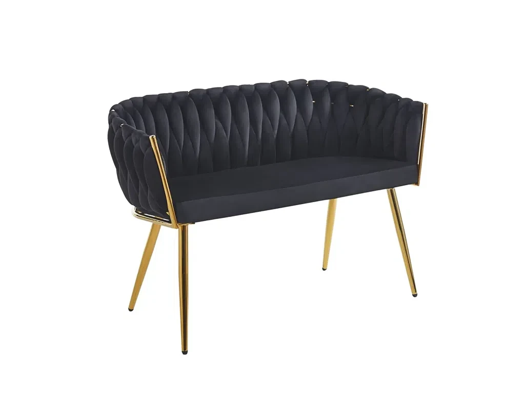 М'яка софа SF2-FX (чорний/золотий), фото 1