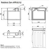 Умивальник на пральну машину акриловий Redokss San DEYMOS 60х50см, фото 6