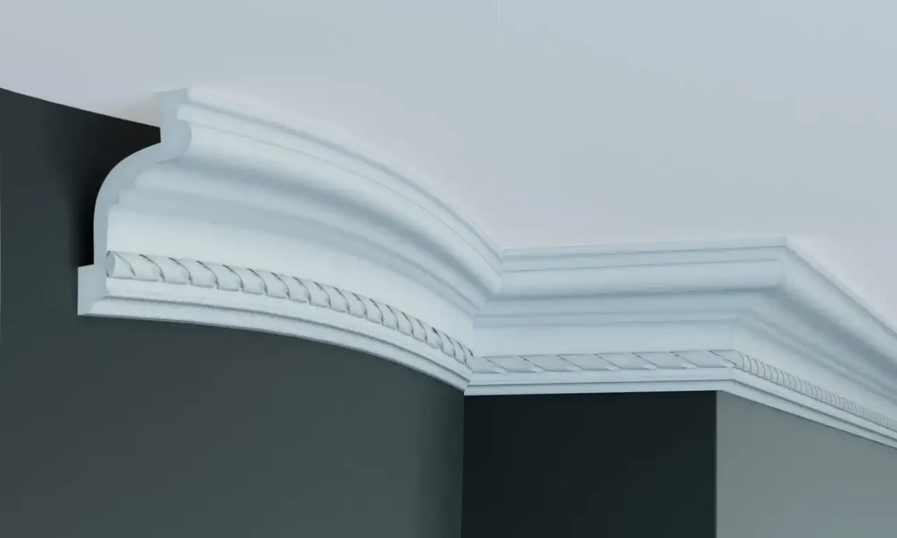 Стельовий гнучкий плінтус Gaudi C1015F (10,4х5,7)см, довжина 2м