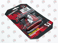 Велоколодки гальмівні ободні з різьбою (пара) регулювання шестигранником, червоні