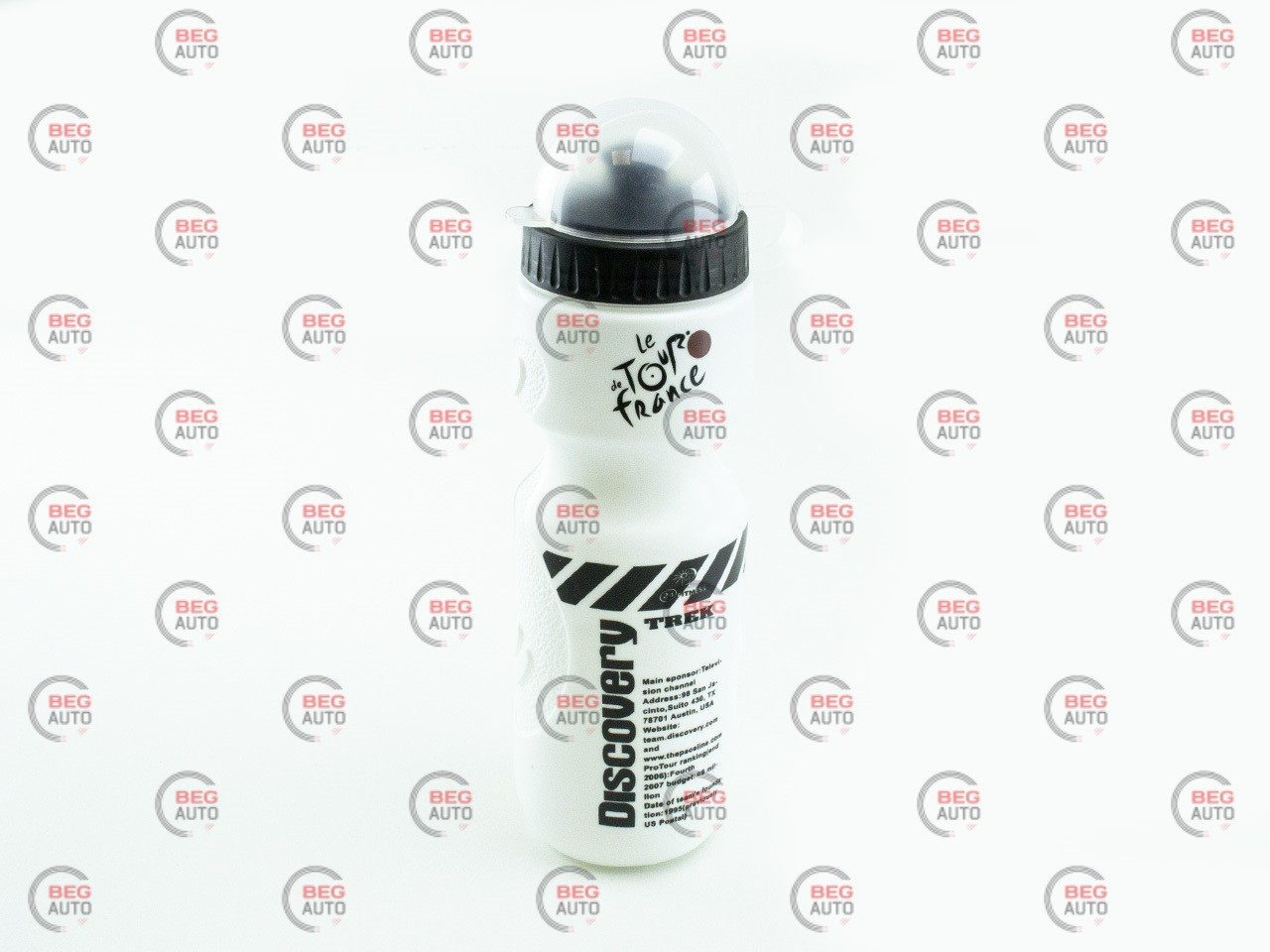 Велопляшка пластмасова (600 мл) DISCOVERY біла (+ тримач), фото 1