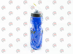 Велопляшка пластмасова (600 мл) DISCOVERY синя (+ тримач)