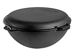 Казан чавунний азіатський з кришкою-сковородою гриль 12 л