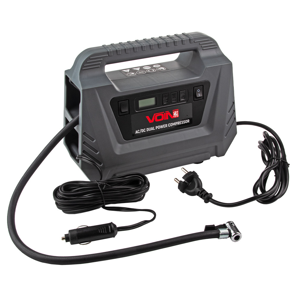 Компресор автомобільний "VOIN" VC-220 116psi/10А/25л/AC /DC/Автостоп