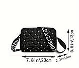 Прямокутна молодіжна сумка крос-боді нейлон 2 кольори, фото 5