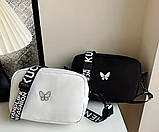 Прямокутна молодіжна сумка крос-боді нейлон 2 кольори, фото 7