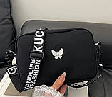 Прямокутна молодіжна сумка крос-боді нейлон 2 кольори, фото 8