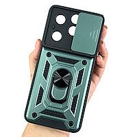 Чохол для Tecno Spark Go 2024 (BG6) протиударний зелений зі шторкою для камери