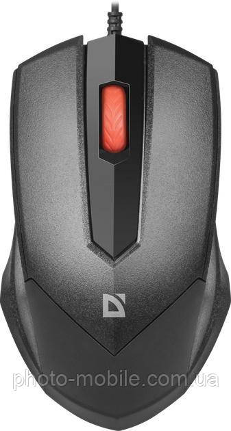 Комп'ютерна миша Defender Expansion MB-753, USB, оптична, 1200 dpi, 3 кнопки, 1.4 м, силіконове колесо прокручування, Black