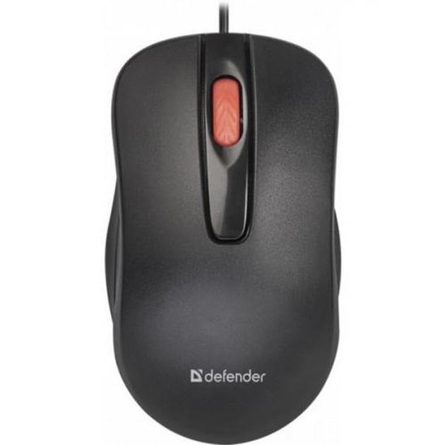 Комп'ютерна миша Defender Point MM-756, USB, оптична, 1000 dpi, 3 кнопки, 1.5 м., Black