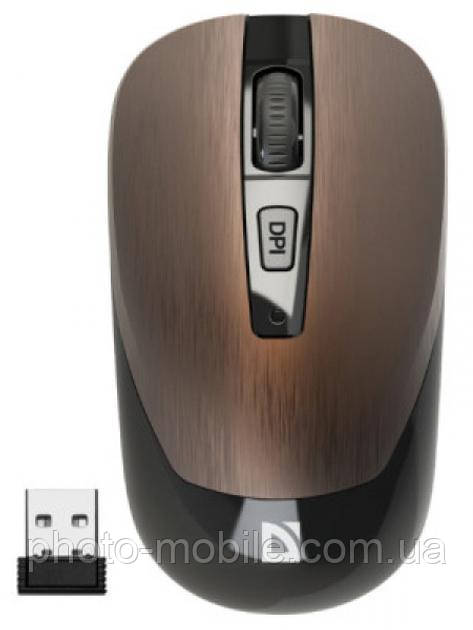 Комп'ютерна миша Defender Wave MM-995, Bronze, USB, оптична (сенсор PixArt 3065), 1600 dpi, 3 кнопки, 1xAA Bronze
