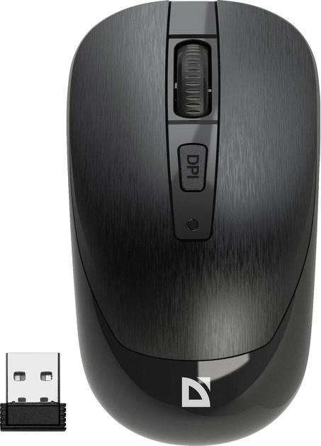Комп'ютерна миша Defender Wave MM-995, USB, оптична (сенсор PixArt 3065), 1600 dpi, 3 кнопки, 1xAA Black