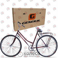 Велосипед у зборі 28 GENERAL "Комфорт" (жіночий) (у зборі) бордовий