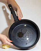 Глибока сковорода з кришкою та алмазним покриттям Edenberg Diamond 28 см | Сководода з діамантовим покриттям