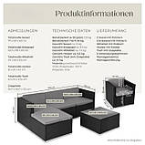 М'які меблі для відпочинку Lignano 3 чорного кольору, фото 7