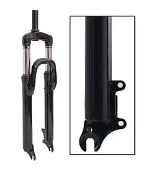 Вилка 24" амортизаційна 1" x 200 мм Disc хід 60 мм Чорна