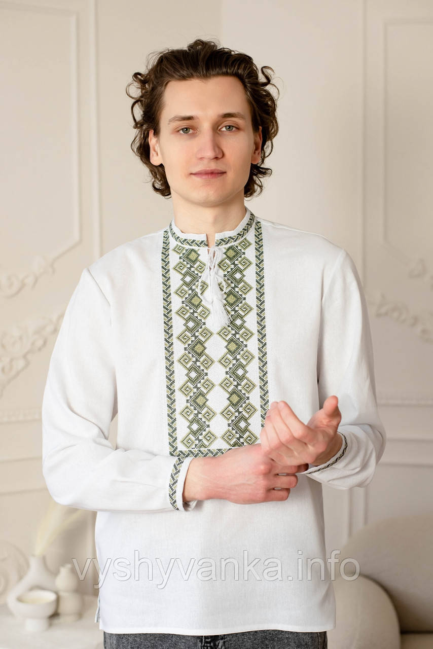 Біла чоловіча сорочка Буревій, арт. 4270