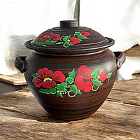 Супниця 5л Мак з червоної глини