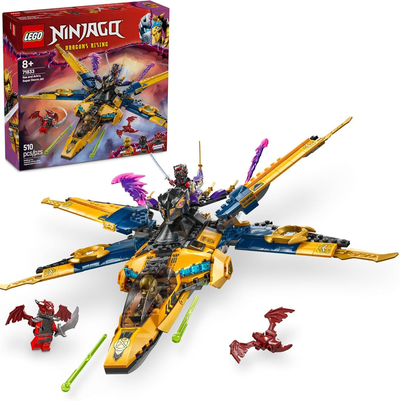 Конструктор Лего Ніндзяго Штормовий винищувач Раса та Аріна Lego Ninjago 71833