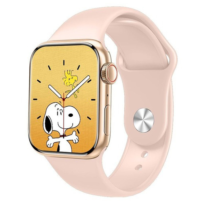 Розумний смарт-годинник Smart Watch GS9 Mini з голосовим викликом трекер пульсометр тонометр 41 мм Золотистий