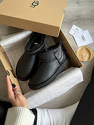 Ultra Mini Black Leather 36