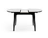 Стіл обідній Титан 110-140 см кераміка (чорний/білий мармур), фото 4