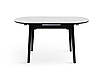 Стіл обідній Титан 110-140 см кераміка (чорний/білий мармур), фото 3