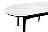 Стіл обідній Титан 110-140 см кераміка (чорний/білий мармур), фото 5