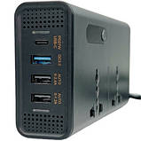 Інвертор перетворювач напруги / струму автомобільний Wondertech 7612S 12В MAX 20А 2 розетки 220V, фото 4