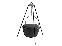 Казан чавунний туристичний 10 л з кришкою-сковородою та триногою