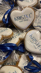 Пряники з логотипом KRISTEL, корпоративні пряники, корпоративні замовлення