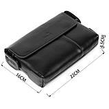 Чоловічий клатч SHVIGEL 11084 шкіряний Чорний, фото 3