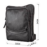 Сумка чоловіча SHVIGEL 11090 шкіряна Чорна, фото 4