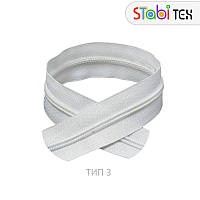 Застібка-блискавка спіральна метр. тип3 (182м) 9г/м Білий