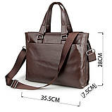 Сумка чоловіча Vintage 14399 Коричнева, фото 3