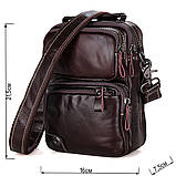 Сумка чоловіча Vintage 14435 Коричнева, фото 3