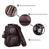 Сумка чоловіча Vintage 14435 Коричнева, фото 4