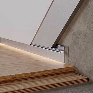 Профіль прихованого монтажу 50 мм LED. Ключук. RAL/чорний/анодований сірий