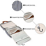 Сумка органайзер для подорожей текстильна Vintage 20651 Біла, фото 5